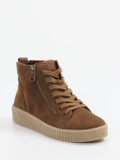 Gabor – High-Top Sneaker aus Veloursleder braun