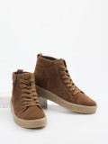 Gabor – High-Top Sneaker aus Veloursleder braun