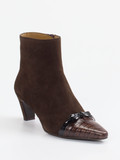 Konstantin Starke – Stiefeletten aus Veloursleder Dunkelbraun