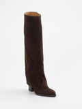 Konstantin Starke – Stiefel aus Veloursleder Dunkelbraun