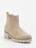Gabor – Chelsea-Stiefelette aus Veloursleder Beige