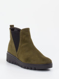 Gabor Comfort – Chelsea Boots aus Veloursleder olivgrün