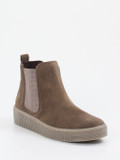 Gabor – Chelsea Boots aus Veloursleder taupebraun