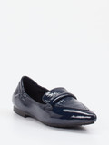 Andrea Puccini – Loafer aus Lackleder in Dunkelblau