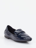 Andrea Puccini – Loafer aus Lackleder in Dunkelblau