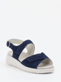 Semler – Komfortsandalen aus Veloursleder marineblau