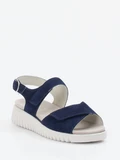 Semler - Sandale Clara aus Veloursleder in blau