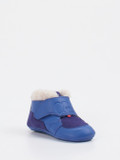Affenzahn – Krabbelschuh aus Kalbleder Kornblumenblau