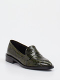 Konstantin Starke – Loafer aus Lackleder mit Schlangenprägung