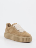 Kennel & Schmenger – Plateau-Sneaker aus Veloursleder Beige