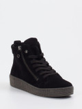 Gabor – High-Top Sneaker aus Veloursleder Schwarz
