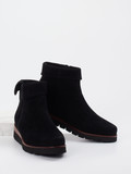 Di Lauro – Ankle Boots aus Veloursleder schwarz
