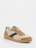 Marc O'Polo – Sneaker aus Velour/Leder in Beige