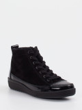 Christian Dietz – High-Top-Sneaker aus Veloursleder schwarz