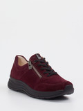 Ganter – Komfort-Sneaker aus Veloursleder bordeauxrot