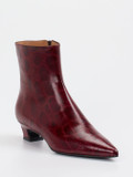 Konstantin Starke – Stiefelette aus Reptilleder Bordeaux