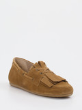 Kennel & Schmenger – Fransen-Loafer aus Veloursleder Cognac