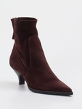 Elena Iachi – Stiefeletten aus Veloursleder Dunkelrot