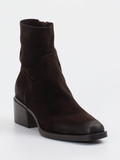 Elena Iachi – Stiefeletten aus Veloursleder Dunkelbraun