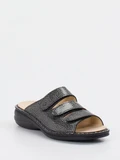 Finn Comfort - Pantolette aus Lackleder in grau