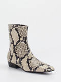 Konstantin Starke – Ankle Boots aus geprägtem Leder Beige
