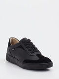 Finn Comfort - Sneaker aus Velour/Leder in schwarz