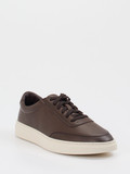 Boss – Sneaker aus Kalbleder in Dunkelbraun