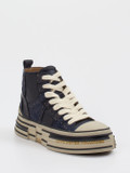 Rebecca White – High-Top Sneaker aus Veloursleder blau