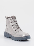Superfit – Schnürboots aus Metallicleder silberfarben
