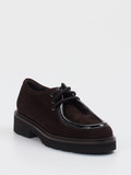 Mannori – Derby-Schnürschuh aus Veloursleder Braun