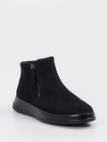 Ecco – Stiefelette aus Veloursleder schwarz