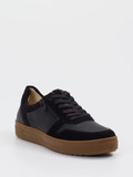 Ganter – Sneaker aus Nappa- und Veloursleder schwarz