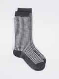 Burlington – Crew-Socken aus Wolle mit Pepita-Muster