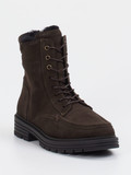 Solidus – Schnürboots aus Veloursleder Dunkelbraun