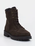 Solidus – Schnürboots aus Veloursleder Dunkelbraun