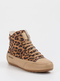 Candice Cooper – High-Top Sneaker aus Veloursleder Leoprint