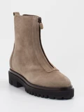 Truman's – Stiefeletten aus Veloursleder in Taupe
