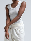 Seamless Basic – Top aus Baumwolle in Offwhite