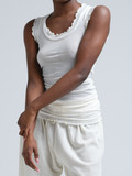 Seamless Basic – Top aus Baumwolle in Offwhite