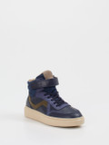 Bisgaard – High-Top Sneaker aus Kalbleder Dunkelblau