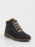 Josef Seibel – Stiefelette aus Velourslederimitat schwarzgrau