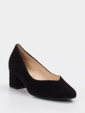 Hassia – Blockabsatz-Pumps aus Veloursleder Schwarz