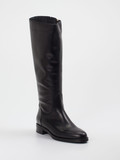 Andrea Puccini – Kniehohe Stiefel aus Kalbleder schwarz