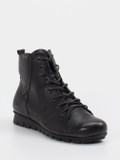 Think – Schnürstiefelette aus Ziegenleder Schwarz
