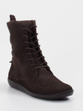 Think – Schnürboots aus Veloursleder Dunkelbraun