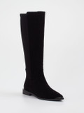 Andrea Puccini – kniehohe Stiefel aus Veloursleder schwarz