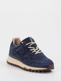 Floris van Bommel – Sneaker aus Veloursleder Nachtblau