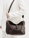 Alchimia – Schultertasche aus Kalbleder Dunkelbraun