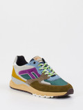 Floris van Bommel – Retro-Sneaker aus Veloursleder multicolor