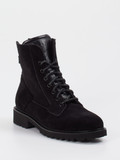 Durea – Schnürboots aus Veloursleder schwarz